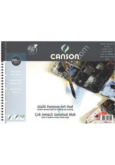 Canson Çok Amaçlı Sanatsal Blok Mix Media Pad 200 G 35x50 15 Yapr