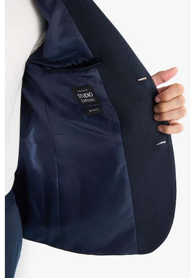 Defacto Slim Fit Dar Kesim Blazer Ceket F7690ax25aunv64 Lacivert
