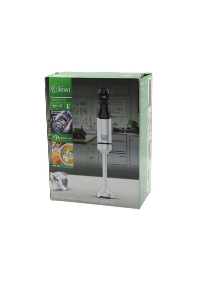 Kiwi Khb-4438 Çubuk El Blender 1200w Değişken Hız Kontrol Düğmesi Güçlü Dc Motor Çelik Bıçak Krom Ka