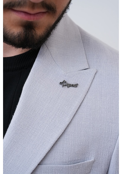 Dupont Classics Dupont Slim Fit Sivri Yaka 6 Drop Çift Yırtmaç Keten Blazer Ceket - Nefes Alabilen Hafif Erkek Ceket Gümüş Dupont Classics Dupont Slim Fit Sivri Yaka 6 Drop Çift Yırtmaç Keten Blazer Ceket - Nefes Alabilen Hafif Erkek Ceket Gümüş