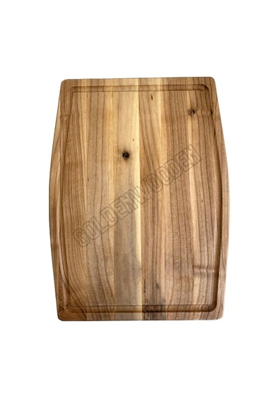 Doğal Ahşap Sunum Tabağı Dış Bükey Ahşap Sunumluk Ceviz Boy:40cm En:30cm