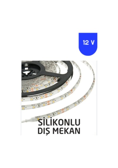12 Volt 8 Mm 4040 Smd Kırmızı Dış Mekan 60 Ledli 5 Metre Şerit Led