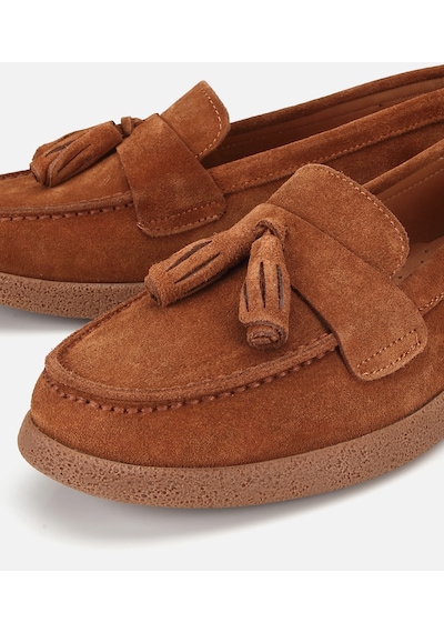 Hotiç Kadın Süet Deri Taba Püskül Detaylı Günlük Loafer 01ayh320530a370 01ayh320530a370