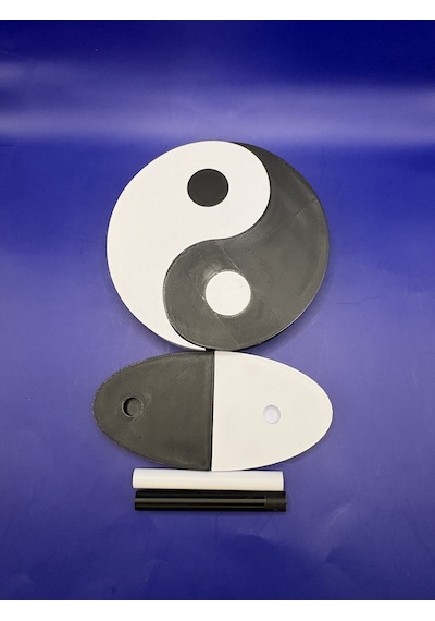 Bezos Yin Yang Dekoratif Obje Denge Temalı İki Parçalı Masa Ve Raf Süsü Mmbz Standart