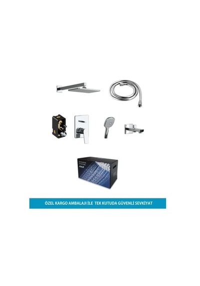 Adell Azure Elegant Ankastre Duş Seti - Krom - 3 Yollu Çıkış 15690651