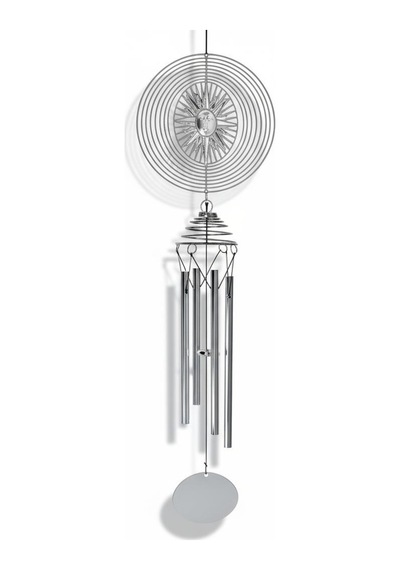 Feng Shui Güneş Temalı Rüzgar Çanı Dış Mekan Bahçe Balkon Süsü Yeni Ev & Arkadaş Hediyesi 60 Cm.