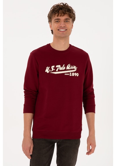 U.S. Polo Assn. Erkek Bisiklet Yaka Regular Fit Bordo İnce Sweatshirt 50316315-VR014 U.S. Polo Assn. Erkek Bisiklet Yaka Regular Fit Bordo İnce Sweatshirt 50316315-VR014