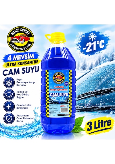 Antifrizli Şampuanlı Cam Suyu 3 Litre