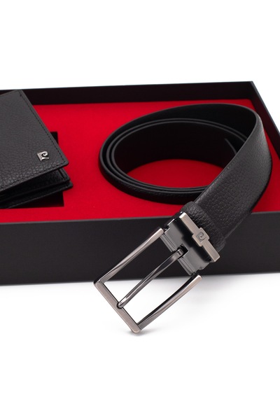 Pierre Cardin Deri Cüzdan & Kemer İkili Set Pc100f-1335s36 Siyah