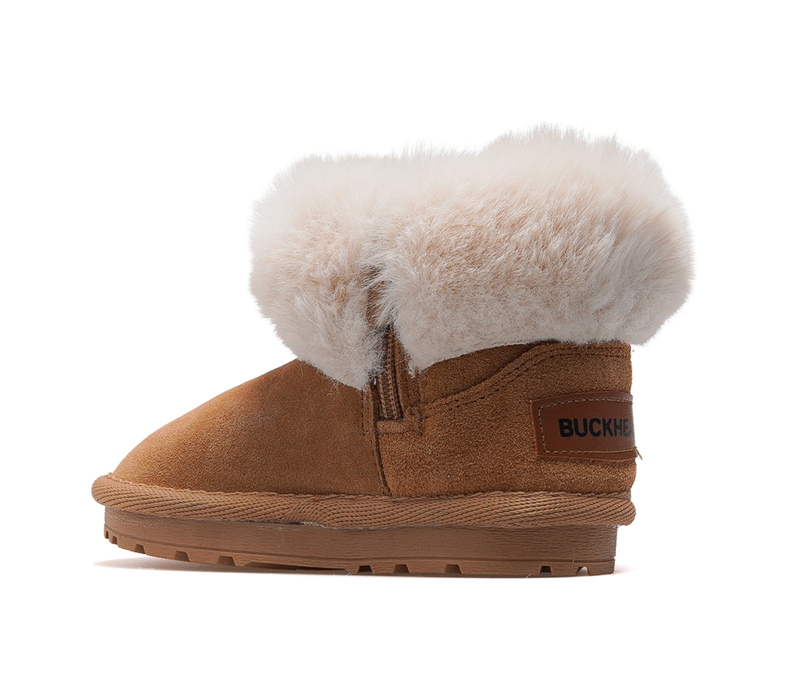 Buckhead Furly Kız Çocuk Tüylü Fermuarlı Günlük Bot 25k Buck3064 Camel Camel