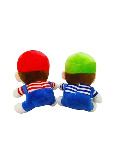 İthal Kumaş Süper Mario Kardeşler Mario Luigi 2'li Set Figür Peluş Oyuncak Uyku Oyun Arkadaşı 20 Cm.
