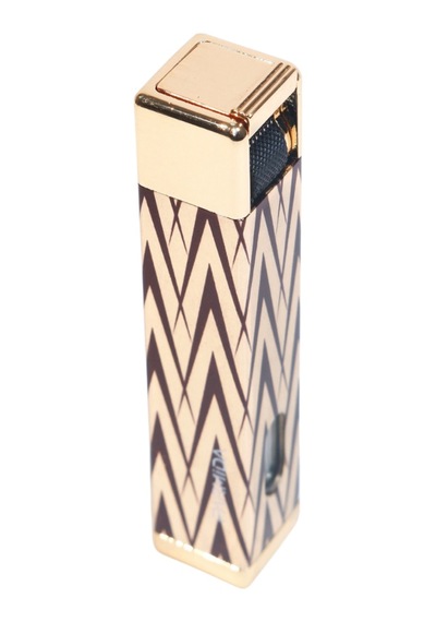 Parmida Tek Torch Pürmüz Gold-siyah Desenli Metal Puro Çakmağı