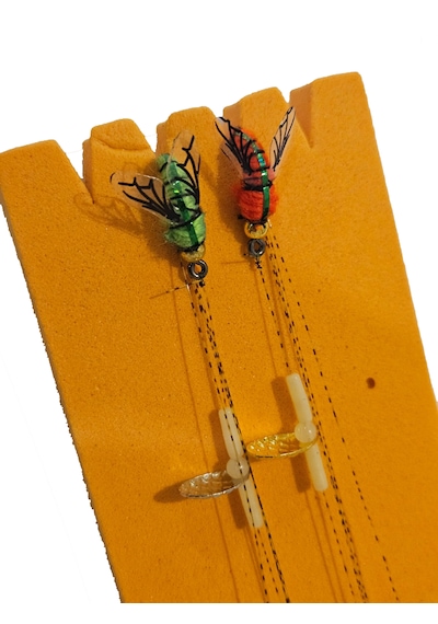 Kefal Alabalık Fly Sinek 2 İğneli Buldo Takım Şamandıralı At Çek