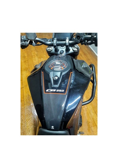 Hades Honda Cb250 Uyumlu Tank Pad Seti Karbon Beyaz Depo Koruma Siyah