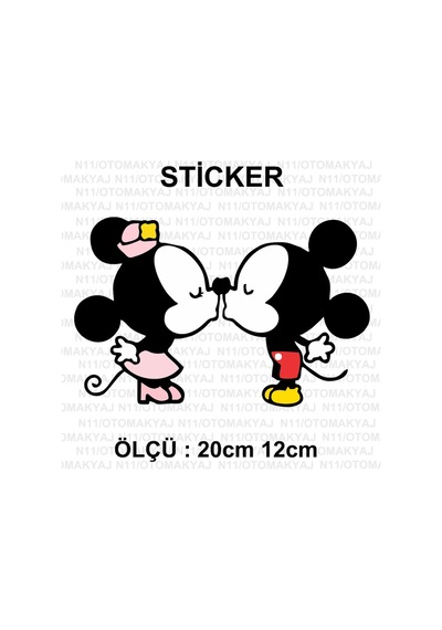 Mickey Mouse Öp - Araba Kask Motosiklet Laptop Taplet Sticker