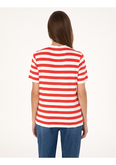Pierre Cardin Kadın Beyaz Tişört 50305777-vr013 Beyaz