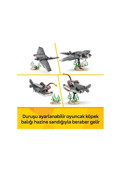LEGO® Creator Acımasız Köpek Balığı ile Hazine Sandığı 31381 – 8 Yaş Üzeri Çocuklar için Yaratıcı Oyuncak Yapım Seti (379P)