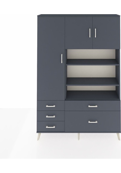 Arges Dolap 9 Raflı 5 Çekmeceli 3 Kapaklı 132x30x195 Antrasit-antrasit/antrasit Antrasıt/antrasıt Arges Dolap 9 Raflı 5 Çekmeceli 3 Kapaklı 132x30x195 Antrasit-antrasit/antrasit Antrasıt/antrasıt