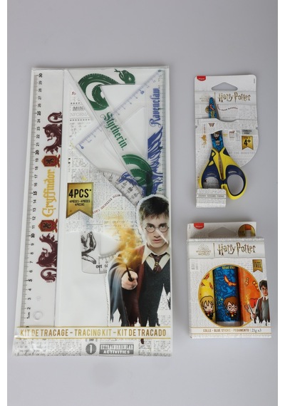 X Dekomus "wizard Icons Collection" Harry Potter Lisanslı Kırtasiye Seti 4'lü Cetvel Seti,makas Ve 3'lü Stick Yapıştırıcı Seti Diğer