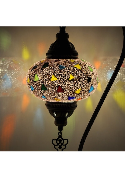 Dekoratif Gece Lambası Mozaik Masaüstü Abajur Dekoratif Mozaik Lamba Pembe