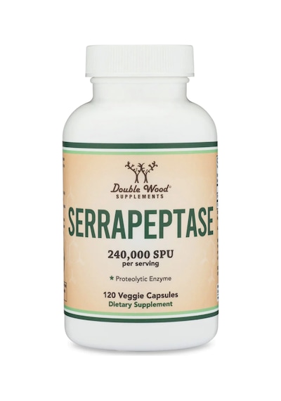 Double Wood Serrapeptase 240,000 Spu Veg 120 Capsul. Tr Tek Y...