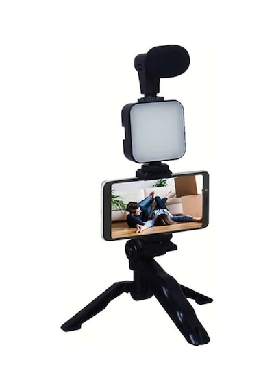 Telefon Tutucu Mikrofonlu Işıklı Youtuber Video Kayıt Diğer 56534036