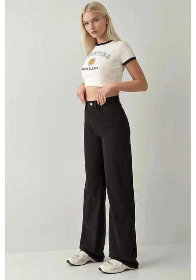 Hiccup Straight Fit Denim Pantolon Siyah