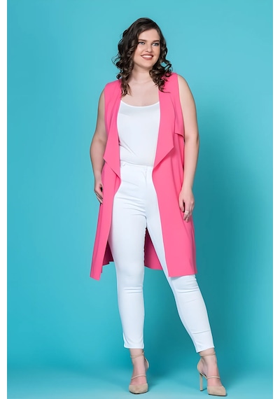 Hanezza Krep Yelek Fuşya - 4035066 Fuşya