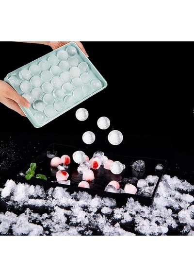 33 Bölmeli Yuvarlak Küre Buz Kalıbı Misket Buz Kalıbı Buz Topu Kapaklı Meyve Dondurma Kalıbı Plastik Diğer