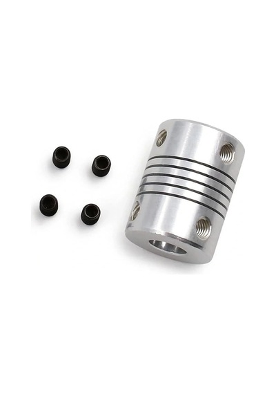 6.35x8mm Esnek Kaplin Alüminyum 3d Yazıcı Cnc Uyumlu