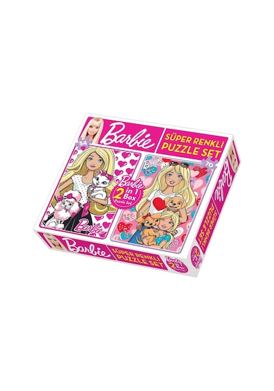 1542 Dıytoy Süper Renkli 2Si1 Arada Puzzle Set - Barbie - 54 70 P