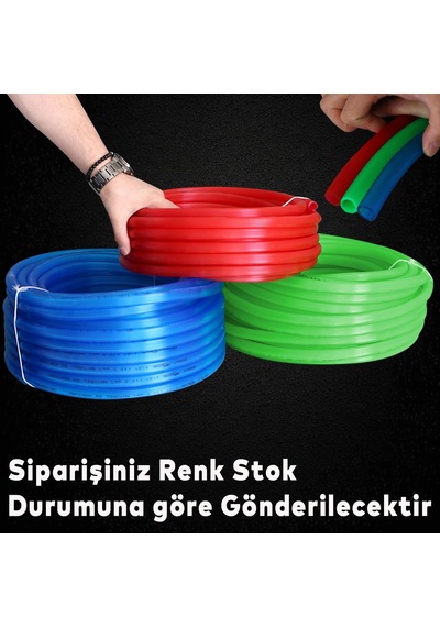 Bahçe Çeşme Su Hortumu İç Çap 1/2 Naturel Silikonlu Sulama Araç Yıkama Hortum 15 Metre