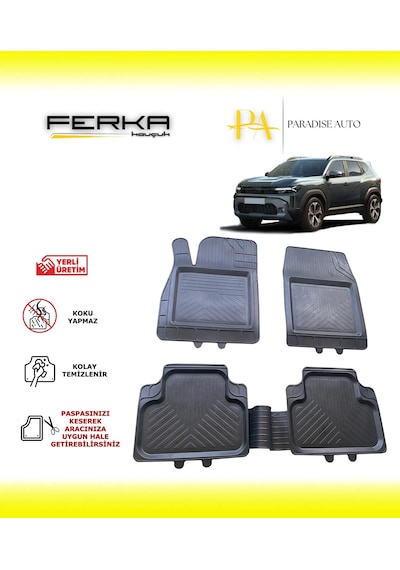 Renault Duster 3 4x2 2024 Ve Üstü Uyarlanabilir Universal Havuzlu Paspas