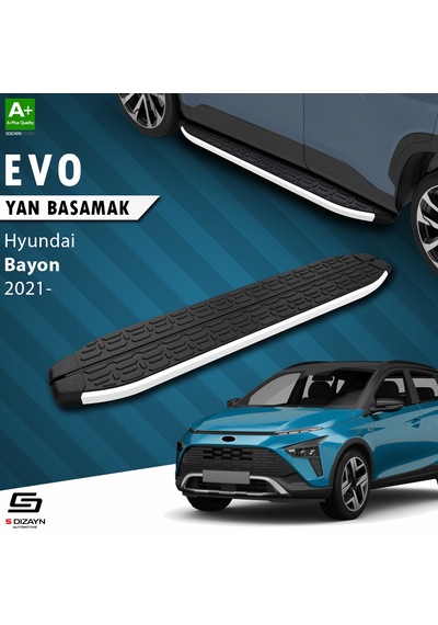 S-dizayn Hyundai Bayon Evo Aluminyum Yan Basamak 173 Cm 2021 Üzeri