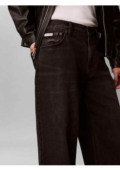 Calvin Klein Baggy Avery Black St, Xb0 Siyah Erkek Kot Pantolon