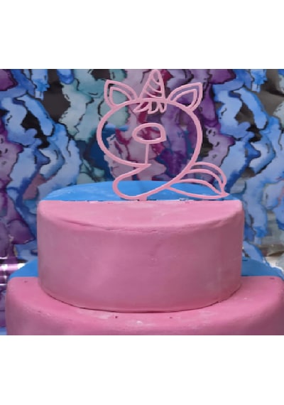 Unicorn Doğum Günü Süsü +3
