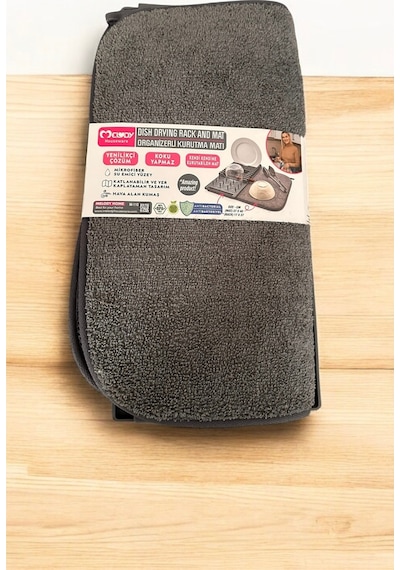 Bulaşıklık Katlanabilir Matlı Mikrofiber Katlanır Bez Mat Tezgah Kurutma 37x40 Cm Eva Gri Diğer