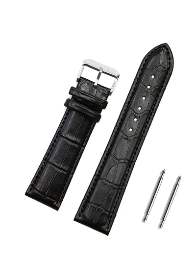 20mm Siyah Kroko Saat Kordonu Antialerjik Kayış