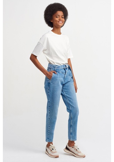 Kadın Ekru Basic T-shirt 3683 Ekru