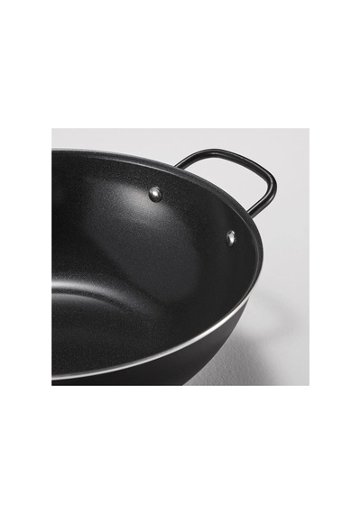 Ikea Blagylta Alüminyum Seramik Kaplama Wok Tava 28 Cm Siyah Tek Parça