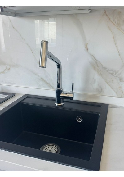 Spiralli 2 Fonksiyonlu Pirinç Eviye Bataryası Gri