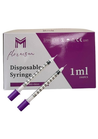Micro Fine Enjektör 30g 8mm 1 Cc 100 Adet / Kutu