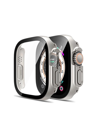 Forzacase Apple Uyumlu Watch  Ultra / Ultra 2 49mm İle   Önü Kapalı Ekran Korumalı Sert Rubber Kılıf - Fc015