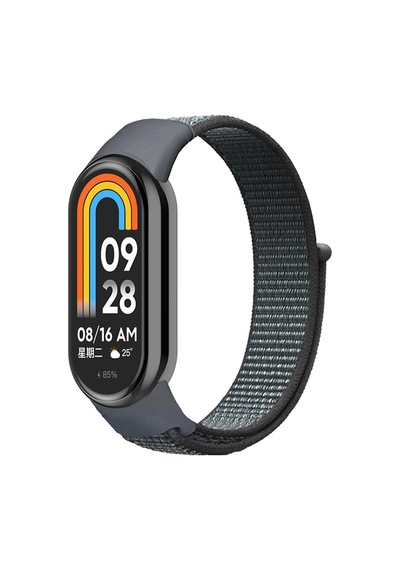 Xiaomi Mi Band 8 İçin Hasırlı Kordon Woven Sport Loop Gri Mi Band 8 İle Uyumlu Kordon - Gri Çok Renkli Xiaomi Mi Band 8 İçin Hasırlı Kordon Woven Sport Loop Gri Mi Band 8 İle Uyumlu Kordon - Gri Çok Renkli