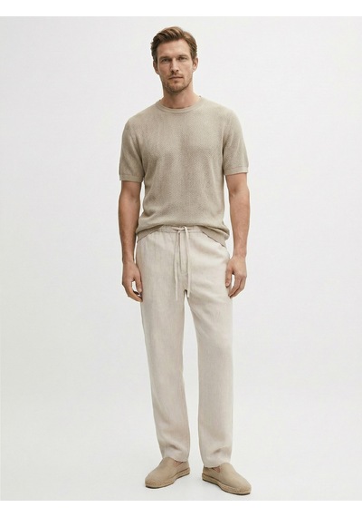 Xint Naturel Keten Karışımlı Oversize Kazak 801895 Bej
