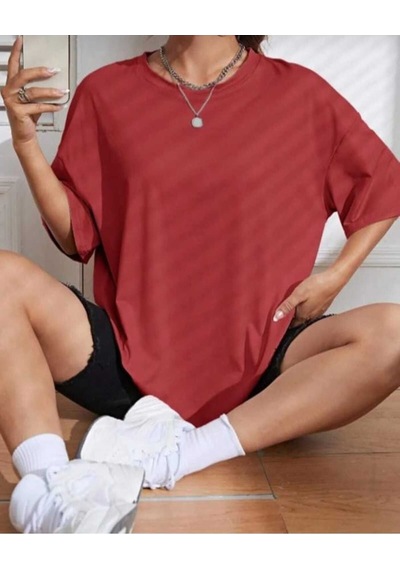 Kozia Outdoors Malkoçbey Time Baskılı Oversize Basic T-shirt Kirmizi