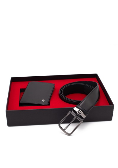 Pierre Cardin Deri Cüzdan & Kemer İkili Set Pcanlsz-1135a2c Siyah