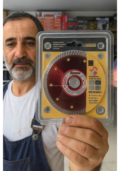 Proalet Turbo Elmas Daire Testere, Fayans, Seramik, Granit, Mermer Kesim İçin, 115 Mm Boy, 22.2 Mm Delik, 1.4 Mm Kalınlık, Isıya Dayanıklı, Sıcak Presli, Hızlı Kuru Kesim, Çapak Bırakmaz, İnce, Hassas