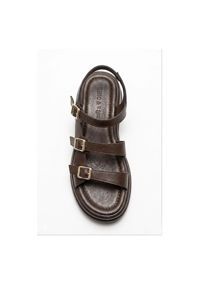 Giamgia Store Kadın Kahverengi Kalın Taban 3 Bantlı Tokalı Rahat Günlük Sandalet-2348 Giamgia Store Kadın Kahverengi Kalın Taban 3 Bantlı Tokalı Rahat Günlük Sandalet-2348