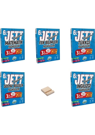 6. Sınıf Jett Matematik Fen Türkçe Sosyal Ve İngilizce Fasikülleri 5li Set